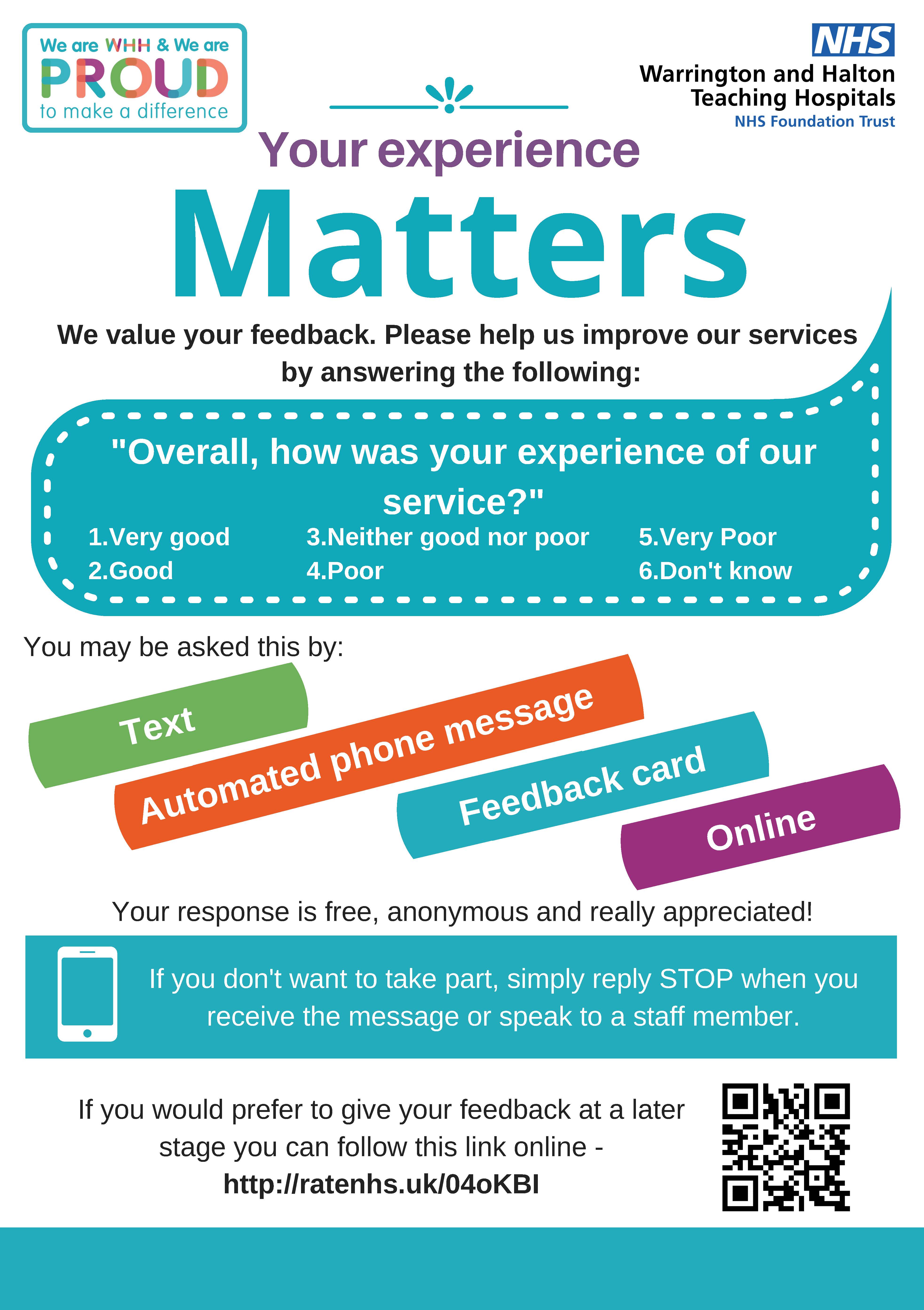 Image of your experience matters poster