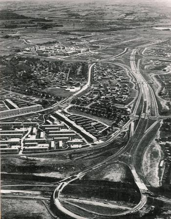 old aerial image of Halton hospital site