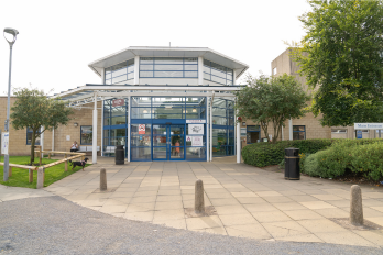 Main entrance of Warrington Hospital