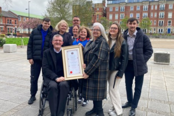 Group photo with Dave Thompson MBE DL and his family.