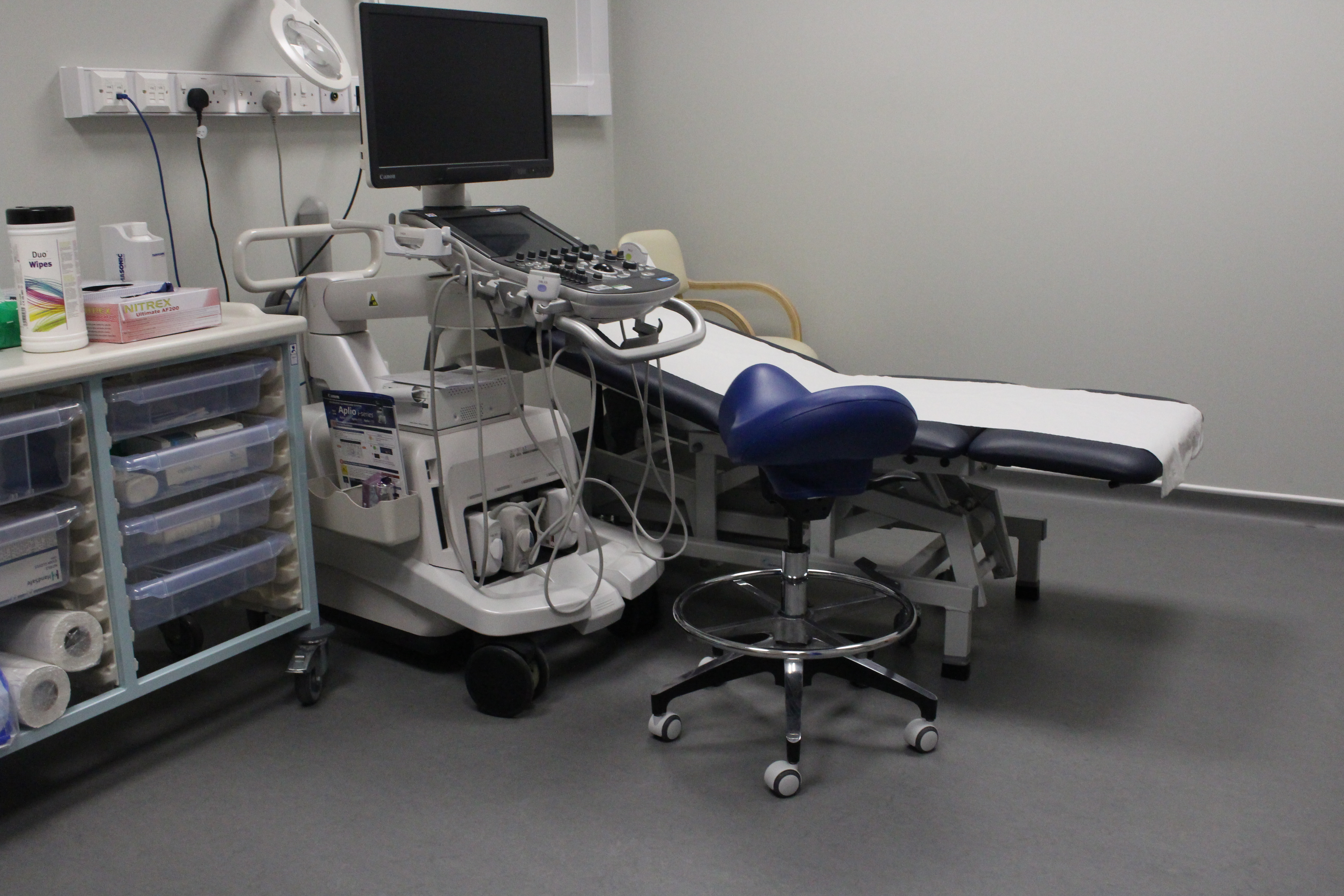 An ultrasound scanner in the new diagnostics centre at Halton Health Hub.