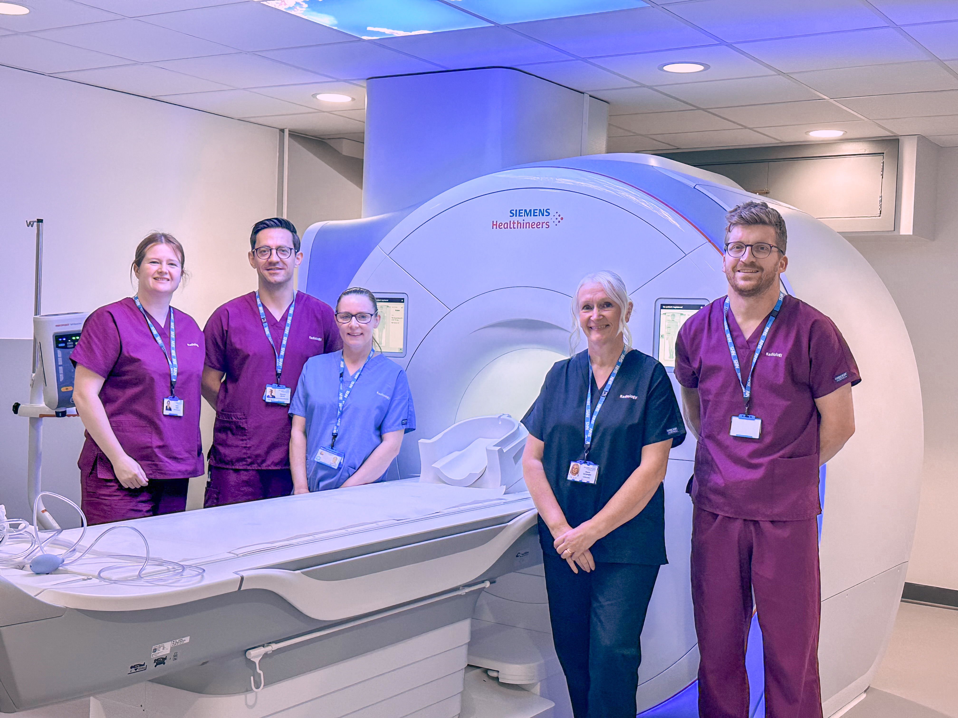 4.	Radiology staff with one of the new scanners at Warrington and Halton Diagnostics Centre 